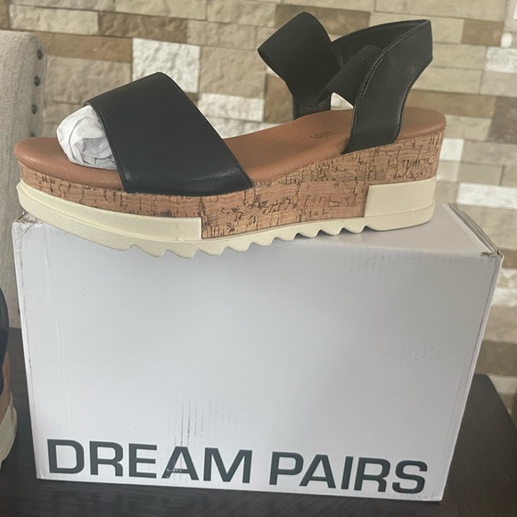 DREAM PAIRS Women's Open Toe Casual Platform Sandals - Picture 7 of 10